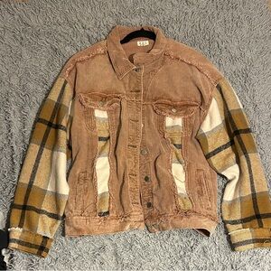 POL Ribbed Corduroy Jacket in Tan